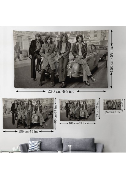 LED Zeppelin Efsanesinin Arabası John Bonham Kanvas Duvar ÖRTÜSÜ-HALISI-5407