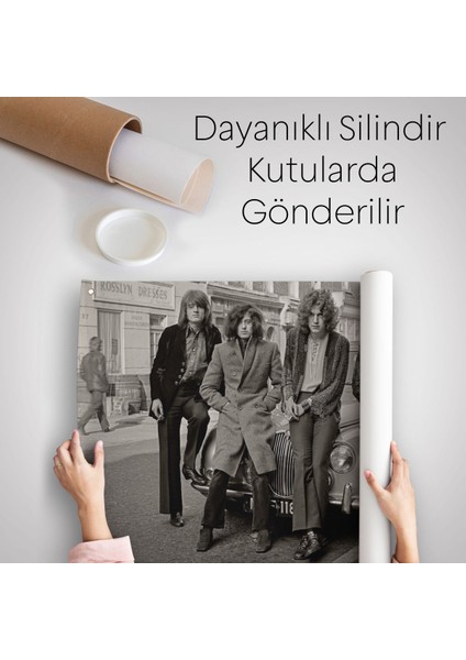 LED Zeppelin Efsanesinin Arabası John Bonham Kanvas Duvar ÖRTÜSÜ-HALISI-5407