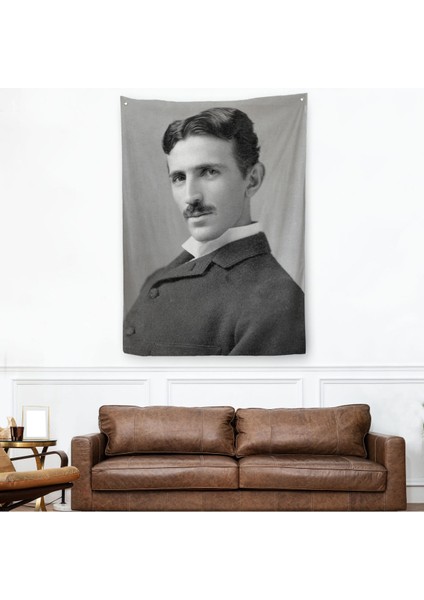 Nikola Tesla Dekoratif Duvar Örtüsü - HALISI-6172