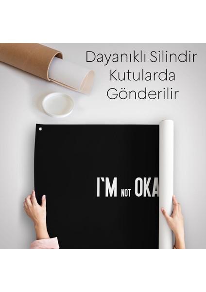 Ben Iyi Değilim Kanvas Duvar Örtüsü-Halısı, Aykırı Duvar Sanatı, Duvar ÖRTÜSÜ-HALISI-5371