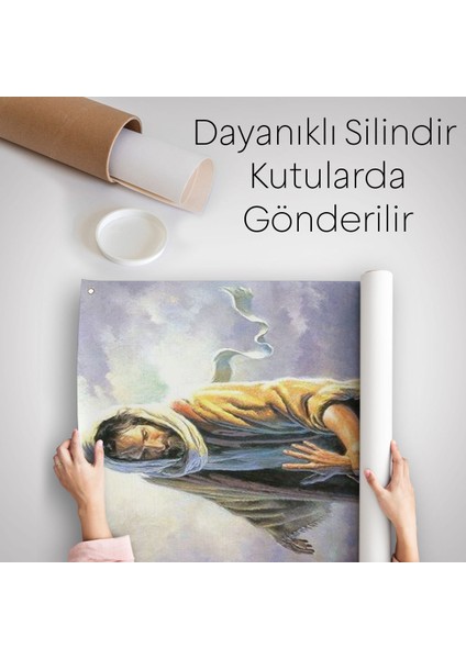Isa Peteri Kurtarıyor Duvar Örtüsü - Halısı, Hırıstıyan Hediyesi, Jesus Saving PETER-6092