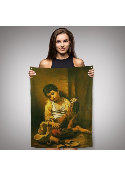 Iranlı Ressam Morteza Kartouzıan Garip Çocuk Eseri Duvar Örtüsü - HALISI-6088