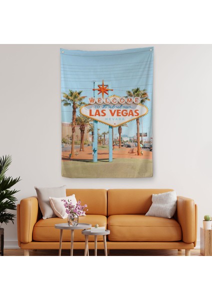 Las Vegas Nevada Ünlü Tabelası Duvar Örtüsü - HALISI-6294
