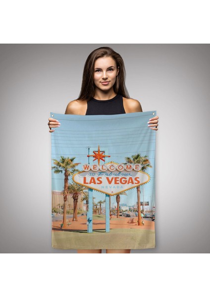 Las Vegas Nevada Ünlü Tabelası Duvar Örtüsü - HALISI-6294