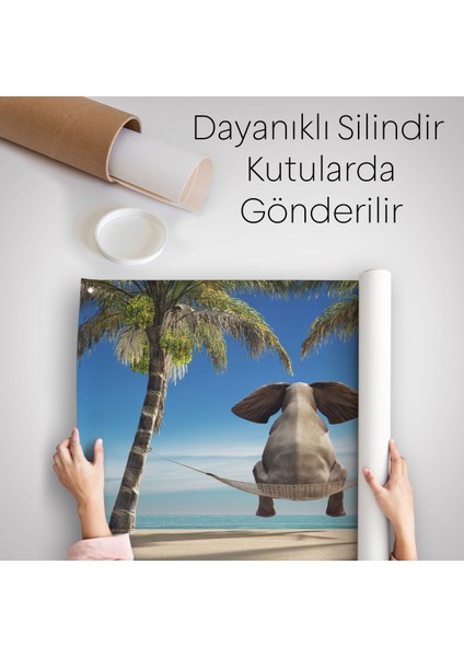 Fil Dekoratif Kanvas Duvar Örtüsü-Halısı 1141