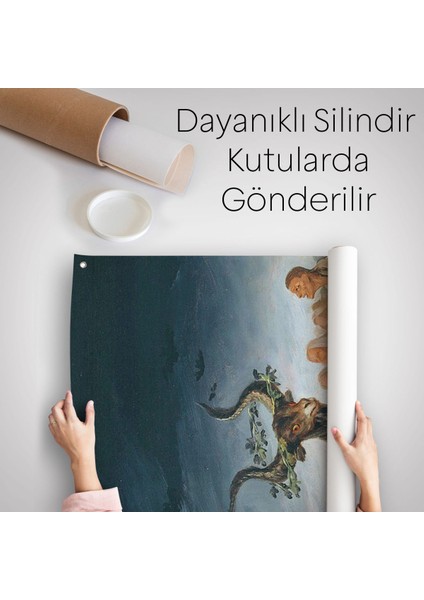 Cadılar Bayramı, Francisco Goya Cadılık Meclisi Sanatı Duvar Örtüsü - HALISI-5270