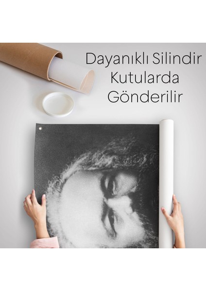 Karl Marx Siyah Beyaz Dekoratif Duvar Örtüsü - HALISI-5964 indirimleri