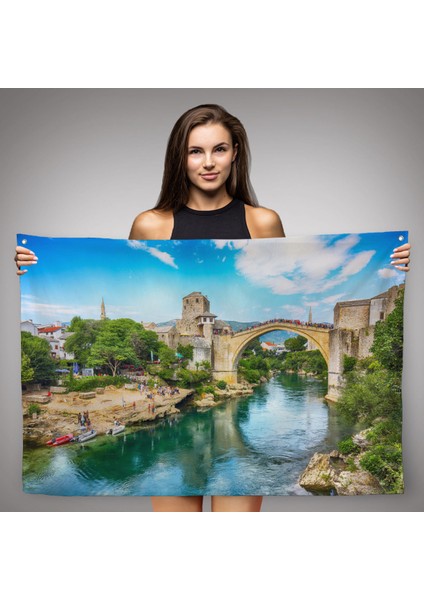 Mostar Köprüsü Kanvas Duvar ÖRTÜSÜ-HALISI-1115