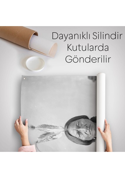 Oturan Boğa Duvar Örtüsü Halısı Amerikaya Karşı Savaşan Son Kızılderili Kabile Şefi 6416
