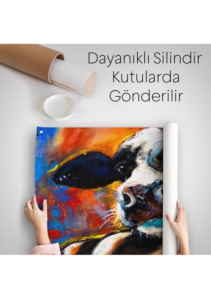 Inek Portresi Modern Sanat Dekoratif Kanvas Duvar ÖRTÜSÜ-HALISI-652