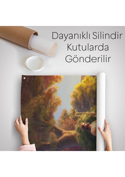 Kuzularla Göl Kenarında Duran Isa Mesih, Hristiyan Kilise Hediyesi Duvar Örtüsü - HALISI-5272