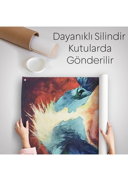 Komik Inek Portre Duvar Örtüsü - HALISI-6087
