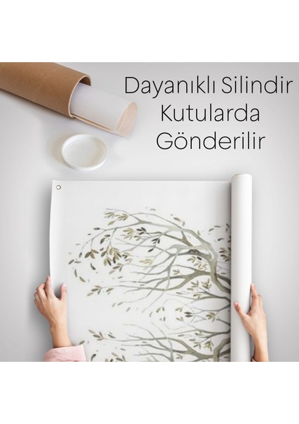 Yaprak Boynuzlu Geyik Duvar Örtüsü - HALISI-6133