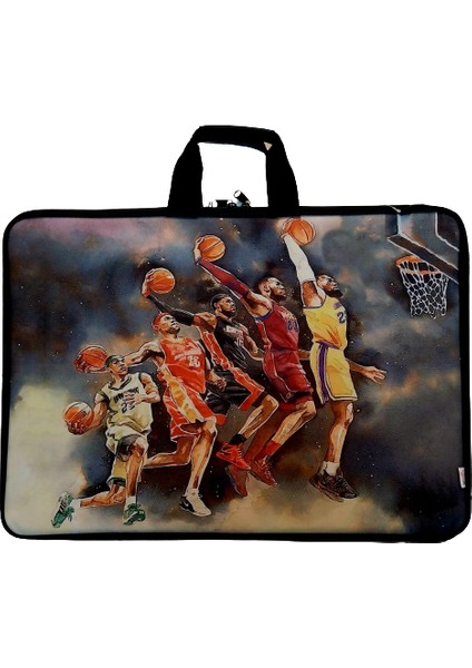 Askılı Fermuarlı 35 x 50 cm Resim Çantası Su Geçirmez Ketenli Kumaş 35 x 50 cm Proje Çantası