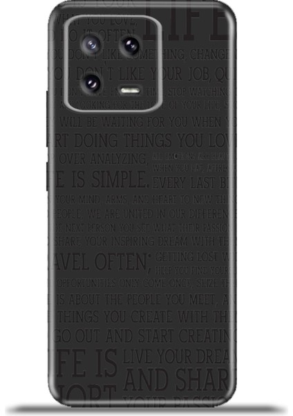Xiaomi Mi 13 Kılıf Esnek Silikon Kamera Koruma 4K Desenli Özel Tasarım - Travel Life