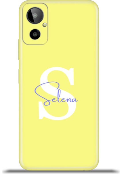 General Mobile Gm 23 Se Kılıf Silikon Esnek Kamera Koruma Kişiye Özel Isim Harf Zao Sarı - S