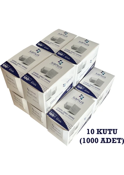 7.5 x 7.5 Steril Spanç Kompres 10 Kutu (1000 Adet)