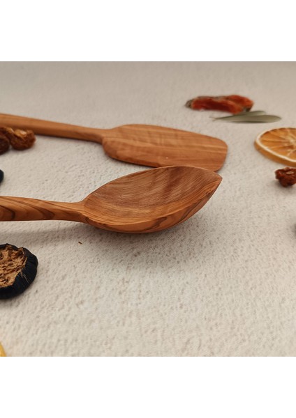 Ahşap Tahta Kaşık ve Spatula Seti - El Yapımı - Zeytin Ağacı - 24 cm ve 28 cm fiyatları