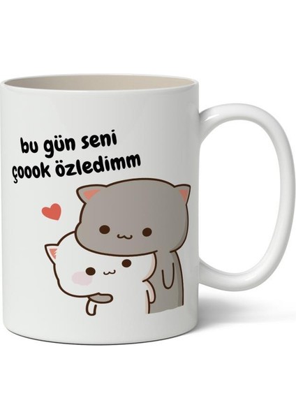 Bu Gün Seni Çok Özledim Baskılı Kupa Bardak Baskılı Kahve Kupa Bardak