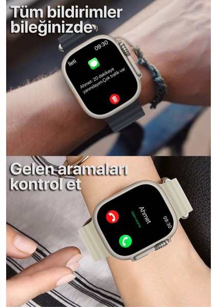 Watch 9 H12 Ultra SE 2023 Pusula Nfc Siri Vidalı Bluetooth Arama Özellikli Akıllı Saat