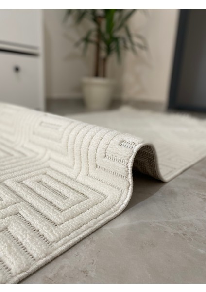 Redi Beyaz Hav Toz Vermez Etnik Modern Desenlere Sahip Yumuşak Tuşeli Dokuma Salon Makine Halısı fırsatları