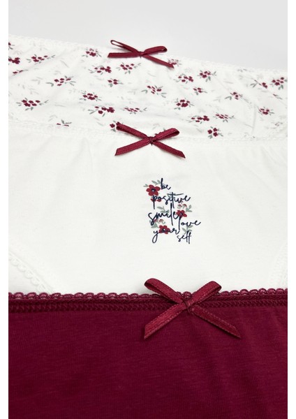 3'lü Ekonomik Paket Rosalıe 2700 Pamuklu Basic Desenli Brief Külot