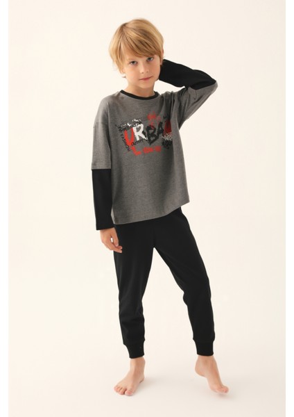 Erkek Çocuk Uzun Kollu Pijama Takımı