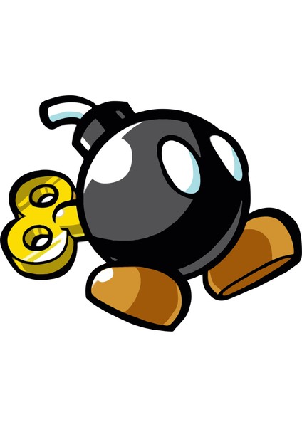 14 x 11 cm Yürüyen Bomba Sticker Motor Araba Kask Laptop Sticker