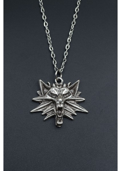 Witcher 3 Gümüş Kaplama Unisex Düz Zincir Kolye kod 669 fiyatları
