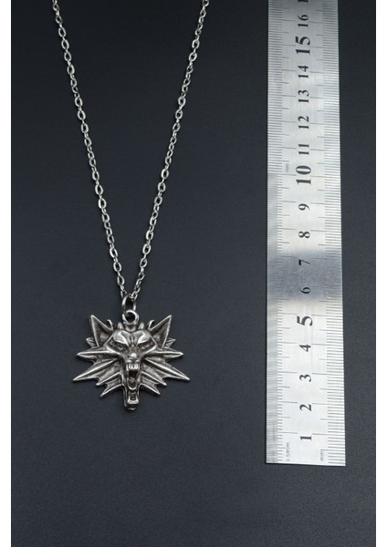 Witcher 3 Gümüş Kaplama Unisex Düz Zincir Kolye kod 669 fırsatları