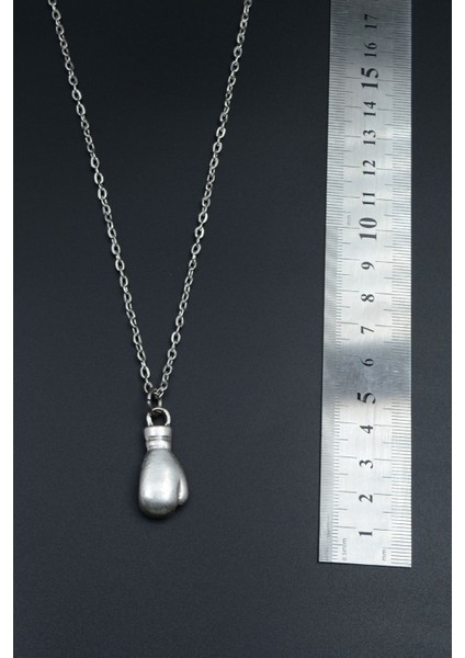 Boks Eldiveni Kolye Gümüş Kaplama Unisex Düz Zincir Kolye kod 650 fırsatları