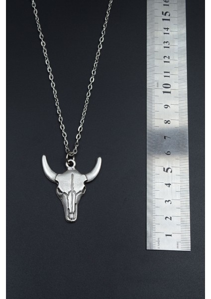 Boğa - Kuru Kafa Düz Zincir Kolye fırsatları