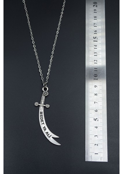 Zülfikar Kılıcı Gümüş Kaplama Unisex Düz Zincir Kolye kod 645 fırsatları