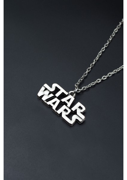 Star Wars Gümüş Kaplama Unisex Düz Zincir Kolye kod 715 modelleri