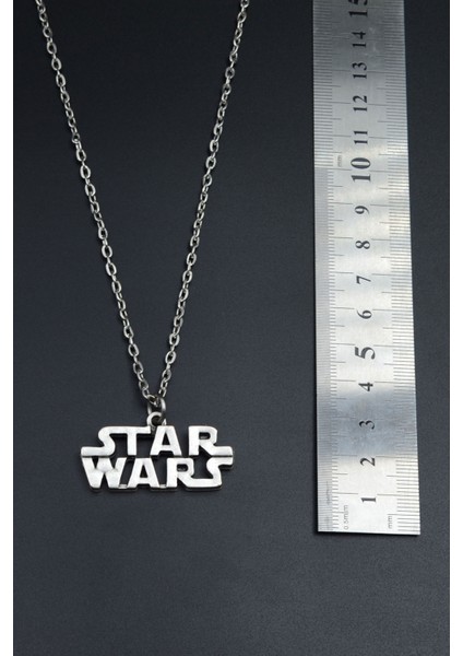 Star Wars Gümüş Kaplama Unisex Düz Zincir Kolye kod 715 fırsatları