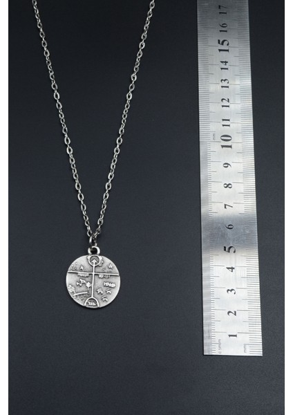 Kam - Şaman Davulu Gümüş Kaplama Unisex Düz Zincir Kolye kod 663 fırsatları