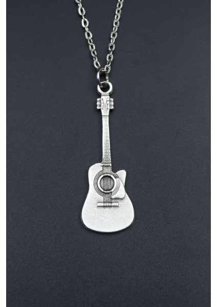 Gitar Gümüş Kaplama Unisex Düz Zincir Kolye kod 683 fiyatları