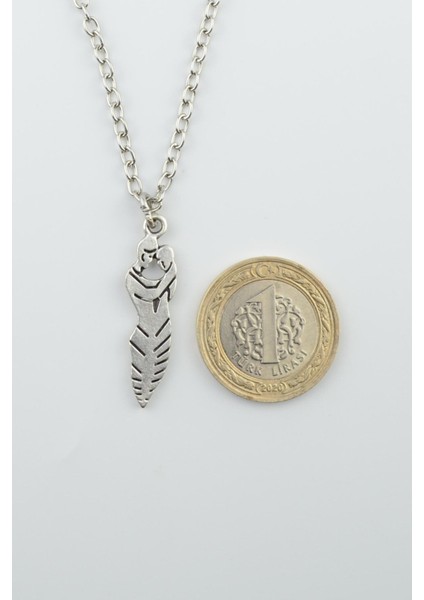 2'li Dikenli Kalp - Sevgili Söz Gümüş Kaplama Unisex Düz Zincir Kolye Seti kod 994 modelleri