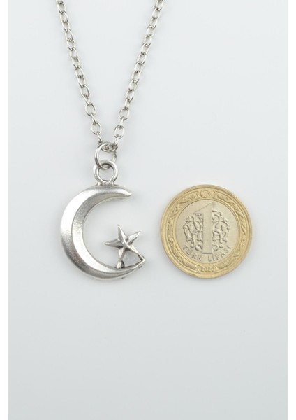2'li Kemal Atatürk İmza Künye - Ay Yıldız Gümüş Kaplama Unisex Düz Zincir Kolye Seti kod 1012 modelleri