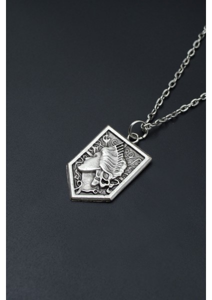 Anime Attack On Titan Sina Gümüş Kaplama Unisex Düz Zincir Kolye kod 716 modelleri