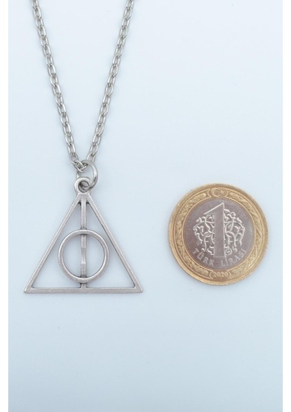 Had Safha Accessories 2'li Harry Potter Ölüm Yadigarları Üçgen - Hogwarts Kolye Seti