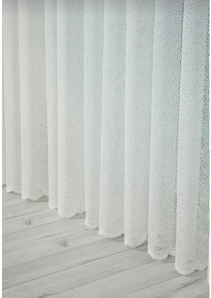 Lüks Örme Tül Perde Buz Kırığı Desen 1/2 Seyrek Pile fiyatları