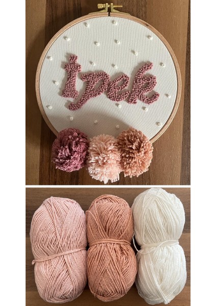 İsme Özel Bebek/Çocuk Odası Kapı Süsü 25 cm