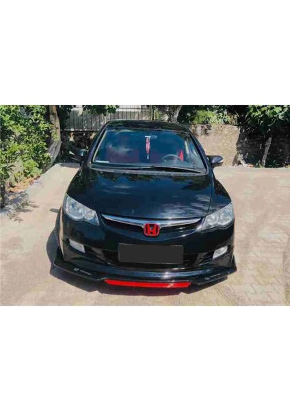 Dkelektronik Civic Fd6 Lip 4 Parça Kırmızı / Tampon Eki
