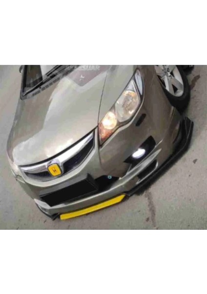 Dkelektronik Civic Fd6 Lip 4 Parça Kırmızı / Tampon Eki