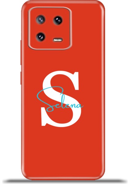 Xiaomi Mi 13 Kılıf Silikon Esnek Kamera Koruma Kişiye Özel Isim Harf Zao Kırmızı - S
