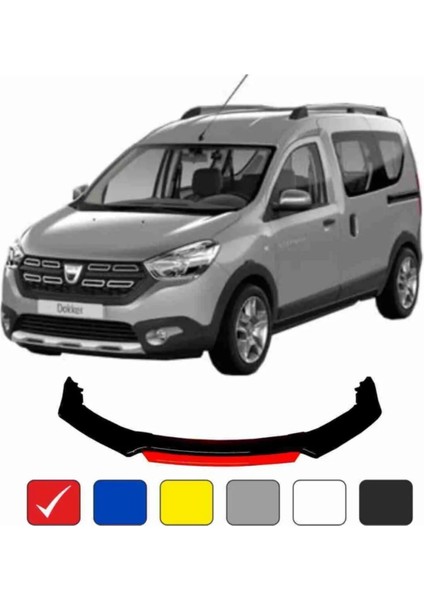 Dkelektronik Dacia Dokker Lip 4 Parça Kırmızı / Tampon Eki