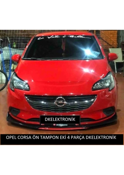 Dkelektronik Opel Corsa Lip 4 Parça Kırmızı / Tampon Eki
