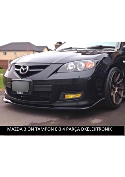 Mazda 3 Lip 4 Parça Kırmızı / Tampon Eki