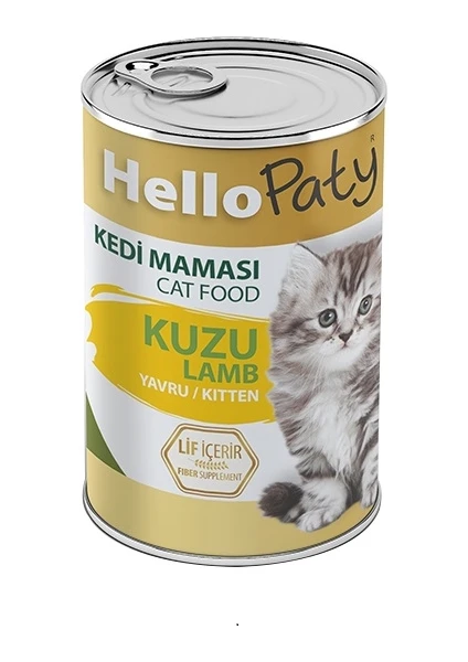 Hello Paty Yavru Kuzu Etlı Kedı Konserve Maması 12 Adet x 415 gr